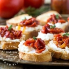 Roasted Tomato and Goat Cheese Crostini