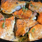 Roasted Chicken in a Wine and Butter Sauce