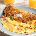 Hash Brown Wrapped Vegetarian Omelet