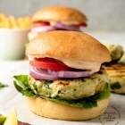 Mouthwatering Chicken Burgers with Spinach, Avocado & Gruyere