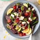Delicious Greek Salad w/ Homemade Dressing