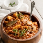 How To Make A Hearty Plant-Based Lentil and Mushroom Stew