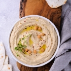 The Best Garlic Roasted Hummus