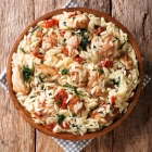 Italian Herb Chicken with Orzo, Sun-Dried Tomatoes and Spinach
