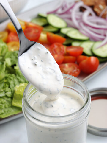 Homemade Ranch dressing with no preservatives