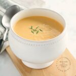 crab bisque with sherry in a bowl