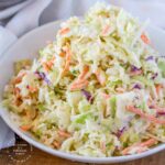 CLASSIC SUMMER COLESLAW RECIPE- Perfect as a side dish or with pulled pork #coleslaw #summerside #bbq #grilling #happilyunprocessed