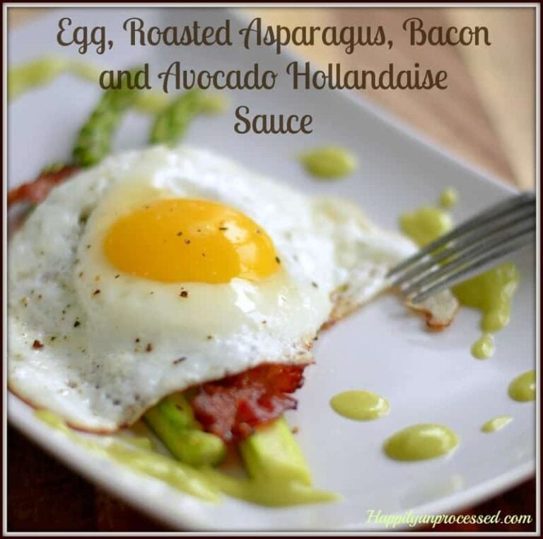 Egg, Roasted Asparagus, Bacon & Avocado Hollandaise Sauce