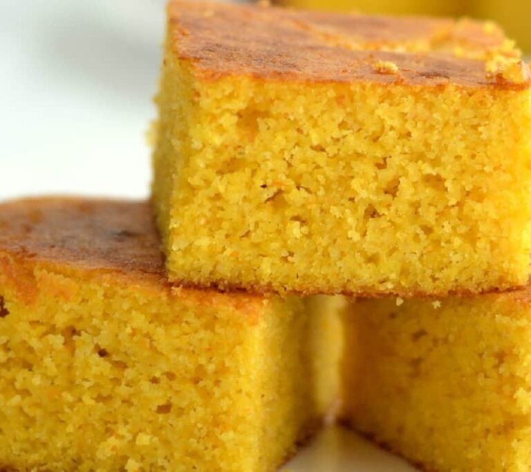 thick slices of gluten free cornbread stacked up