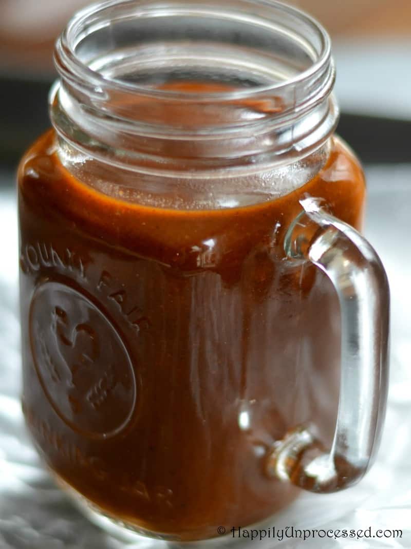 Simply THE BEST Enchilada Sauce there is.  homemade in under 30 minutes, rich and flavorful.  #enchilada #enchiladasauce #happilyunprocessed