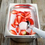 Homemade Organic Strawberry & Banana Sorbet