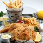 Crispy Beer Battered Fish n Chip recipe pub style crispy tender white fish 150x150 - Easy Baked Cod with Parmesan Breadcrumb Topping