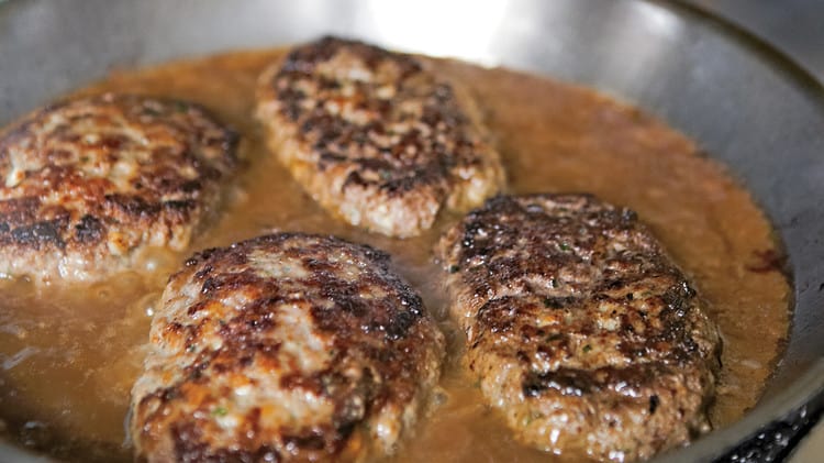 easy salisbury steak recipe mushroom onion gravy no packaged mix