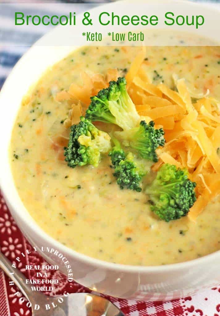 white bowl creamy cheedar cheese soup with broccoli