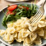 Garlic and Herb Bow Tie Pasta feature.jpg 150x150 - One Skillet Creamy Spinach and Parmesan Orzo