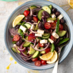 greek spread full size salad 150x150 - Tomato, Cucumber and Mozzarella Cheese Salad