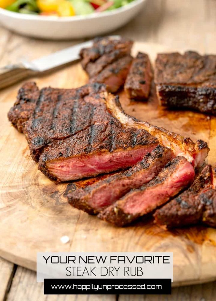 COFFEE STEAK DRY RUB - a secret ingredient will take your steaks to a whole new level #steak #dryrub #grilling #meat #bbq #happilyunprocessed