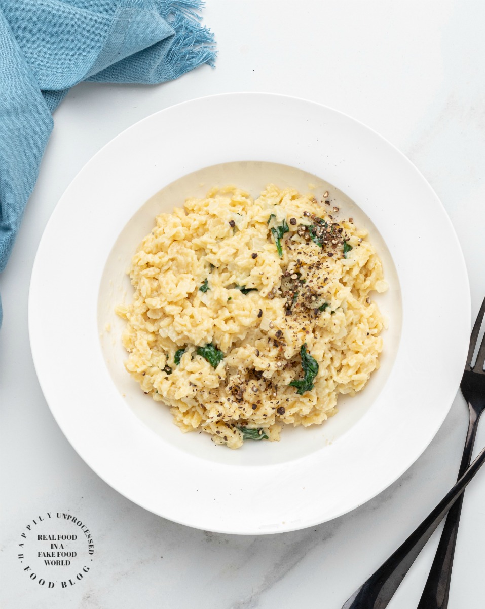 ONE SKILLET SPINACH PARMESAN ORZO.jpg - One Skillet Creamy Spinach and Parmesan Orzo
