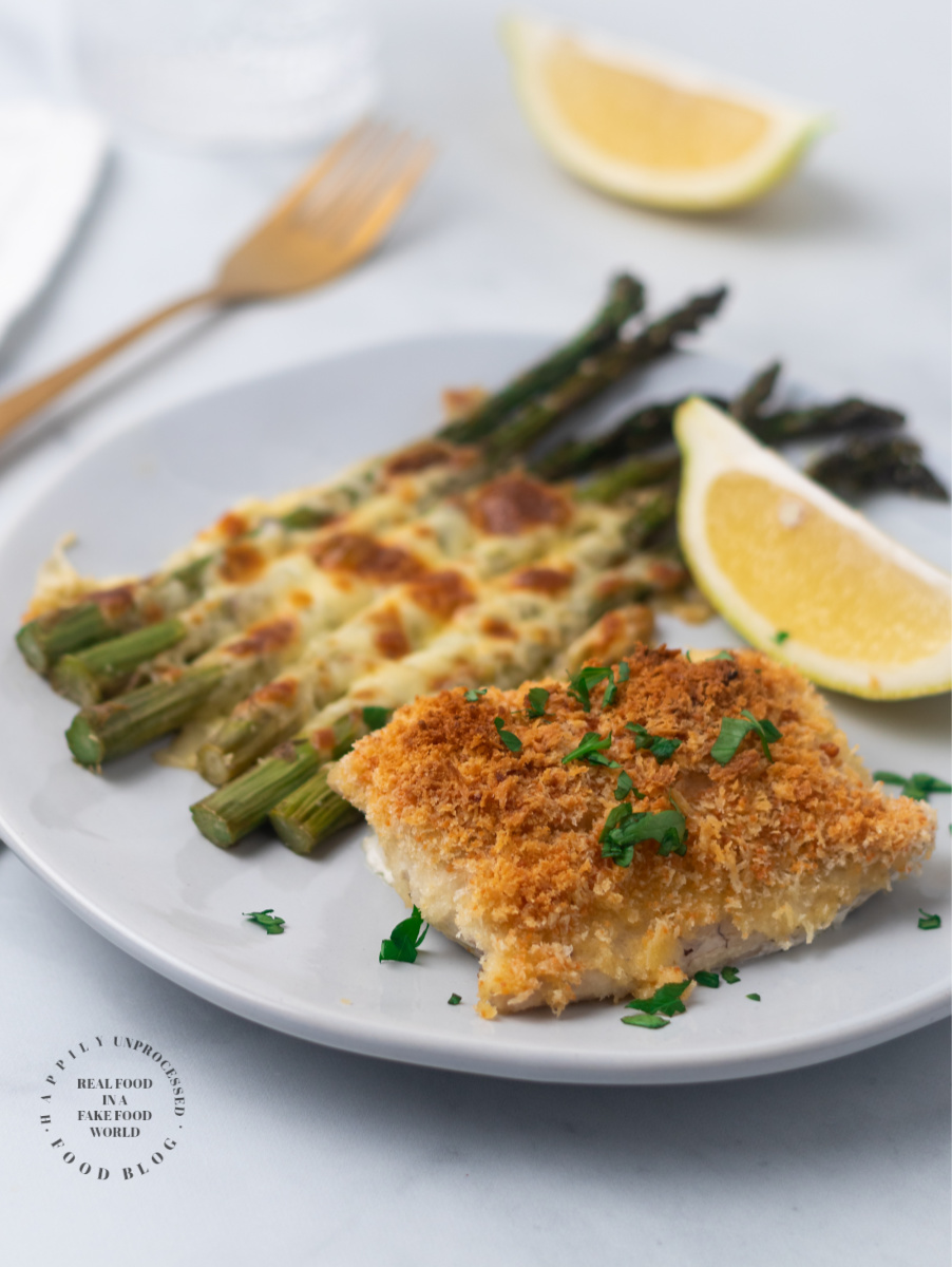 Weeknight Baked Cod with Cheesy Asparagus