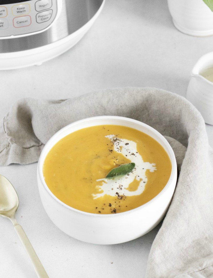 Instant Pot Butternut Squash soup - so creamy, velvety and done in half the time