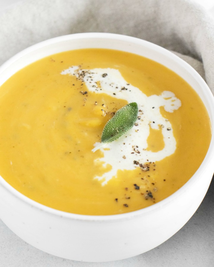 Instant Pot Butternut Squash soup - so creamy, velvety and done in half the time