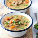 Vegan Mushroom & Coconut Quinoa Soup