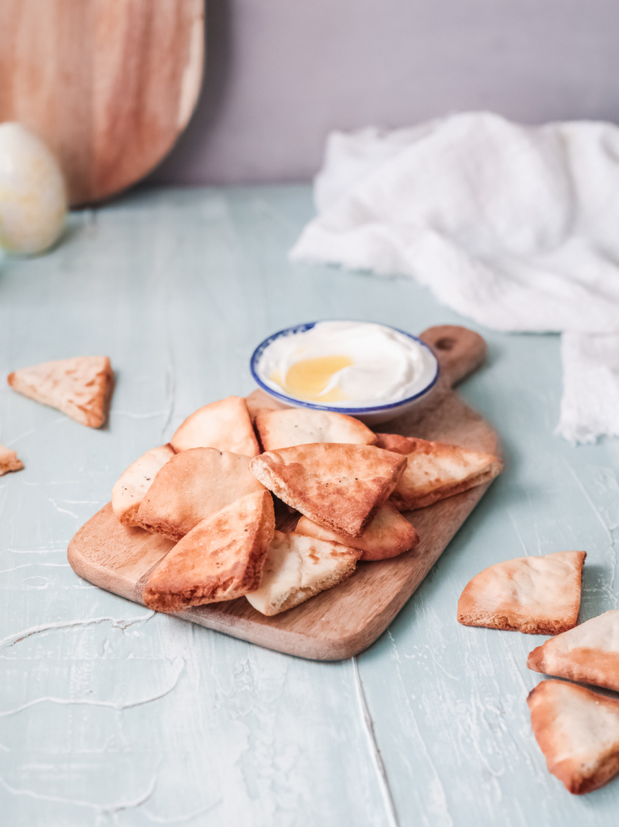 Air fryer pita chips are made so much healthier than store bought pita chips