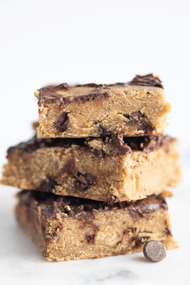 Blondie Brownies made with chickpeas - low sodium no added sugar