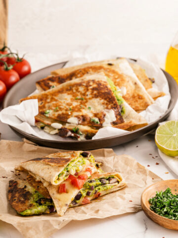 Tik Tok Guacamole Quesadillas are all the rage right now - vegetarian and plant based