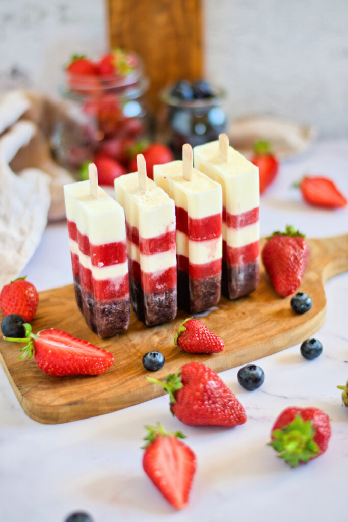 4th of July Creamsicles - only 8 ingredients to celebrate red, white and blue