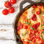 Tomato and Basil Chicken in a white wine sauce over pasta 150x150 - Spaghetti Aglio e olio
