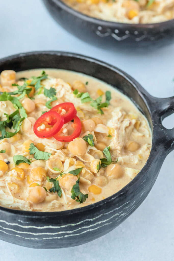 How to make white chicken chili with chickpeas in the instant pot