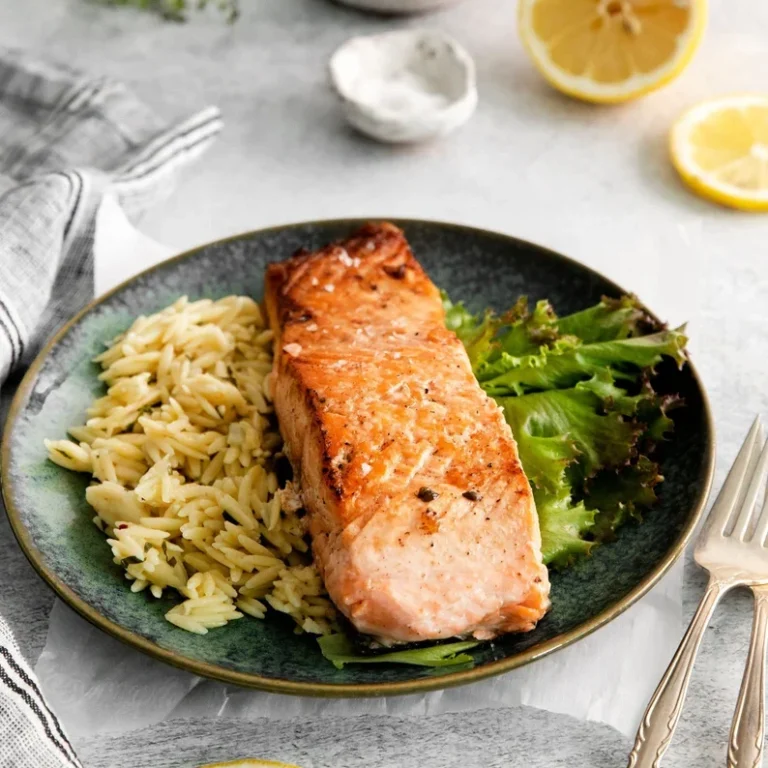 Seared Salmon Piccata (Lemon Butter & Caper Sauce)