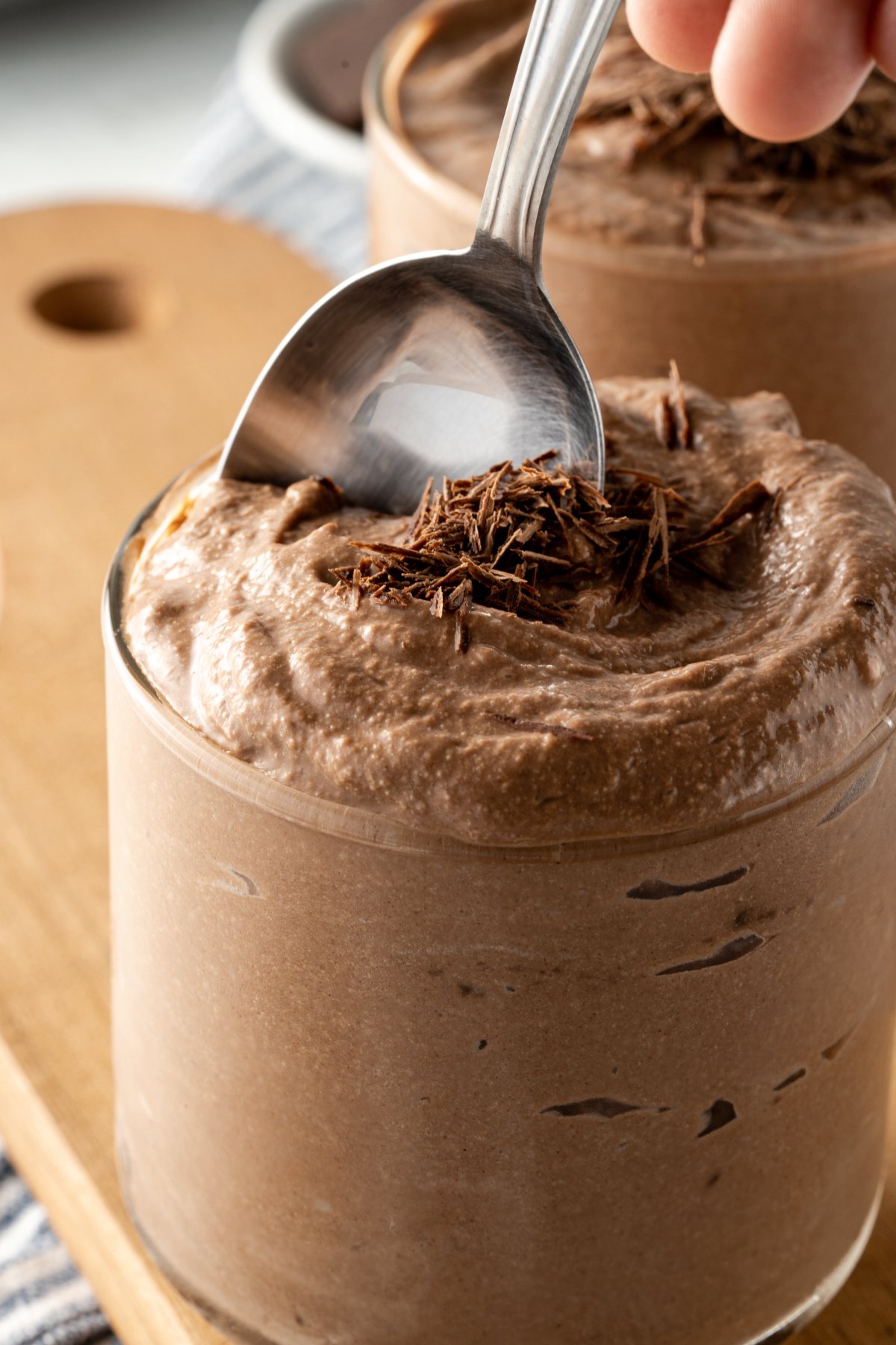 low carb keto friendly chocolate mousse comes out so light and fluffy