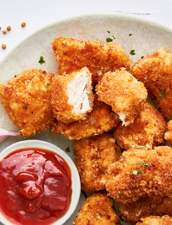 crispy homemade baked chicken nuggets