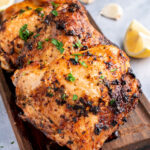 Marinated chicken thighs with crispy skin made in the air fryer