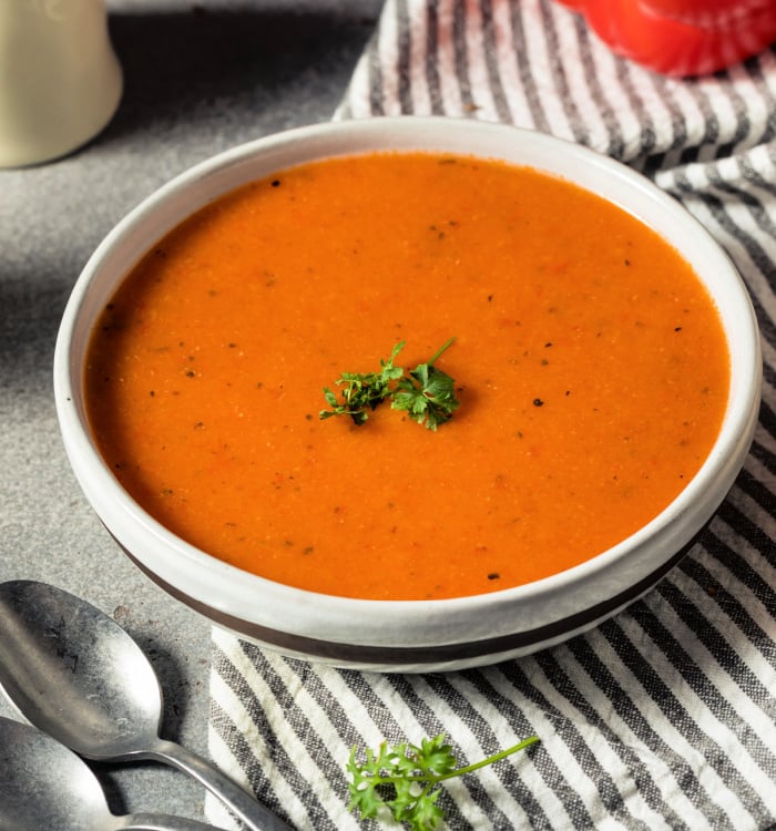 Creamy tomato basil soup