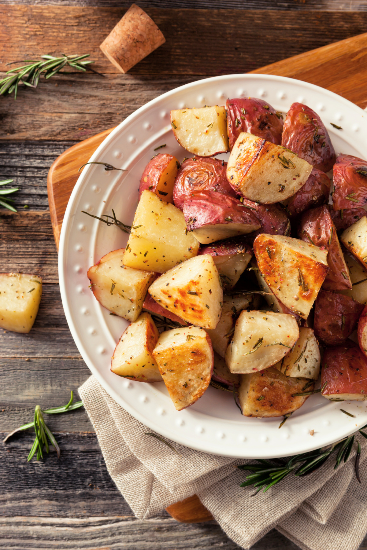Skillet roasted rosemary red potatoes