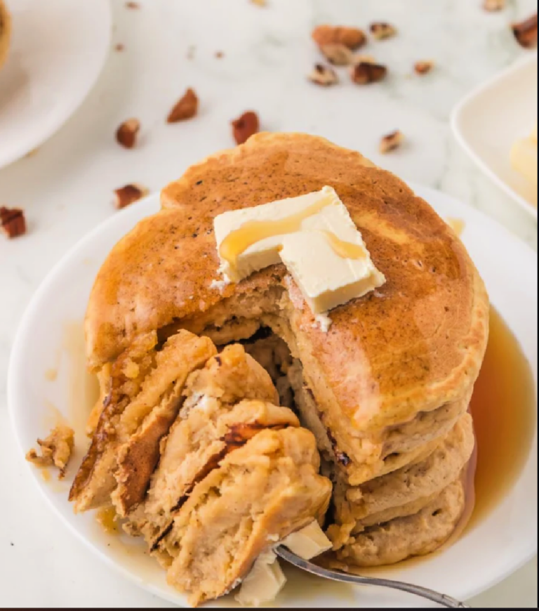 fluffy light pumpkin pancakes