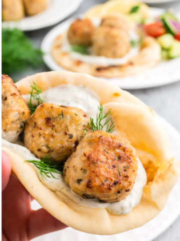greek chicken meatballs