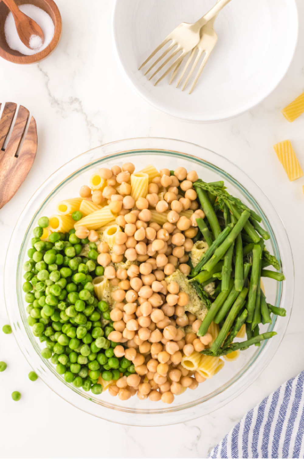 Spring Green Goddess pasta salad