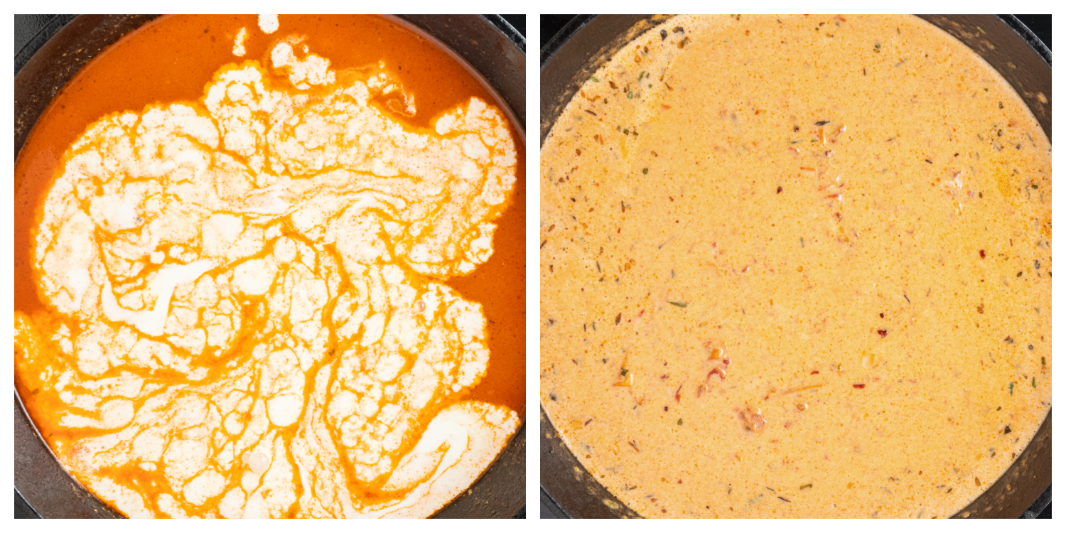 making the cream sauce for marry me chicken dinner